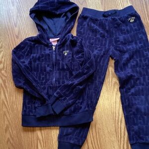 Juicy Couture Dark Blue Velour Set